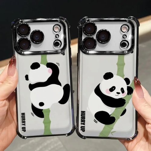 Coque pour iPhone avec motif panda mignon, compatible avec iPhone 17 Pro Max, 16e, 16 Pro, 15, 14, 13, 12 Plus, 11, Air