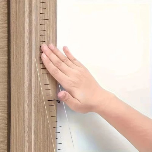 Tarjeta medidora de estatura de pared 2m - Fácil de leer, material PC resistente, escribible y removible, ideal para decoración de cuartos