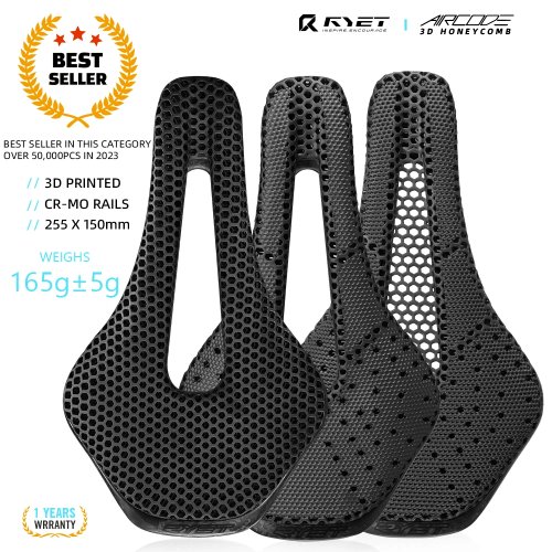 Selim de bicicleta RYET impresso em 3D, ultraleve, carbono, oco, confortável, respirável, para MTB, gravel, estrada