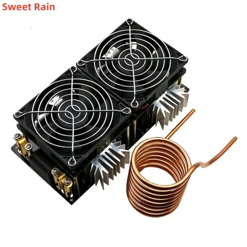 DC 12V-48V 2000W ZVS inductieverwarmingsmodule flyback driver verwarming met spoel en dubbele ventilator voeding kit