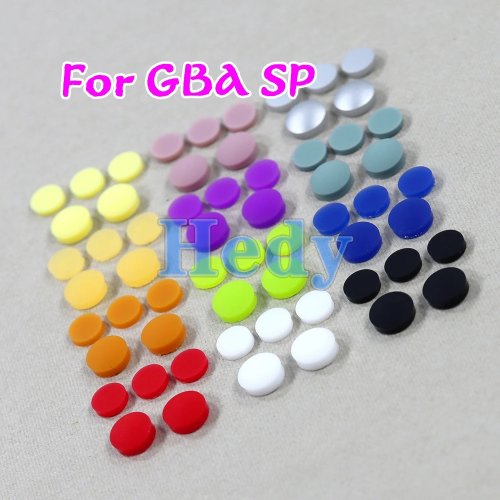 Tampas de parafuso de reposição em borracha para GBA SP, para carcaça de Gameboy Advance SP, luminosas