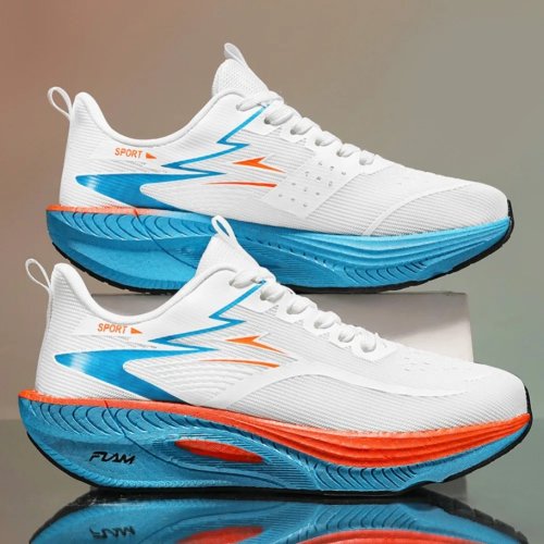 Męskie Buty Sportowe - Lekkie Oddychające Sneakersy z Siatki na Zewnątrz, do Biegania i Chodzenia, Czarne