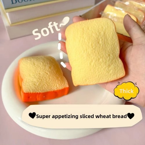 Mainan Roti Tawar Remas Berbunyi untuk Anak - Alat Anti Stres