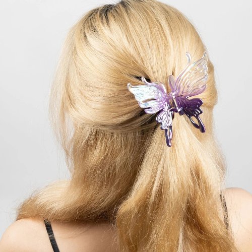 Bunte Schmetterlings-Haarspange im französischen Stil, retro und elegant für Damen