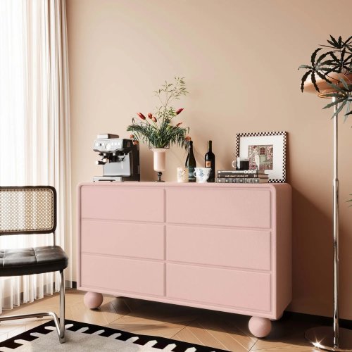Commode française style Dopamine, meuble de rangement à tiroirs multiples, luxe crème