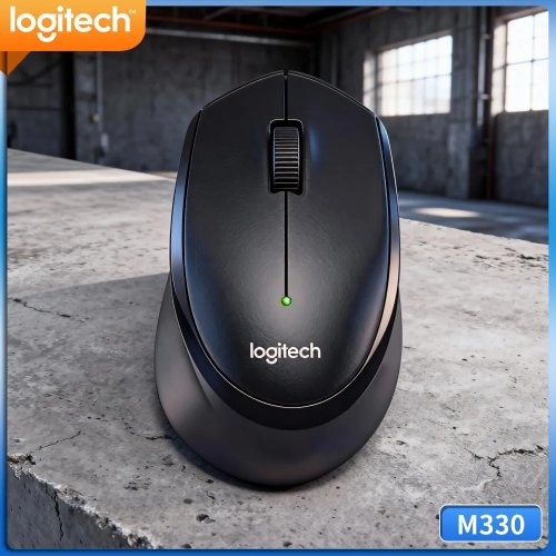 Chuột không dây Logitech M330 Silent, di động, đầu thu USB Nano 2.4G, nhẹ, cho văn phòng tại nhà, laptop, PC, Mac