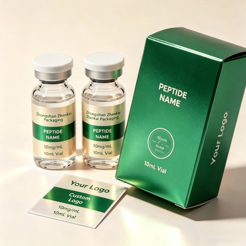 Naklejki i kolorowe opakowania kartonowe na fiolki peptydowe, pasujące do fiolek 3 ml, 5 ml, 10 ml, do pielęgnacji skóry i suplementów fitness