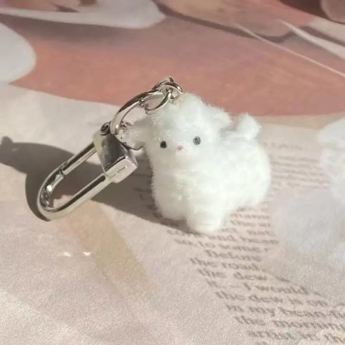 Chaveiro de ovelha de peluche fofo para mulheres, pingente para mochila, presente de amizade