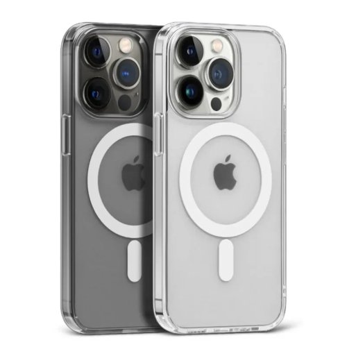 Custodia trasparente magnetica per iPhone 17 16 15 14 Plus 13 12 Mini 11 Pro Max 16E 17E, compatibile MagSafe