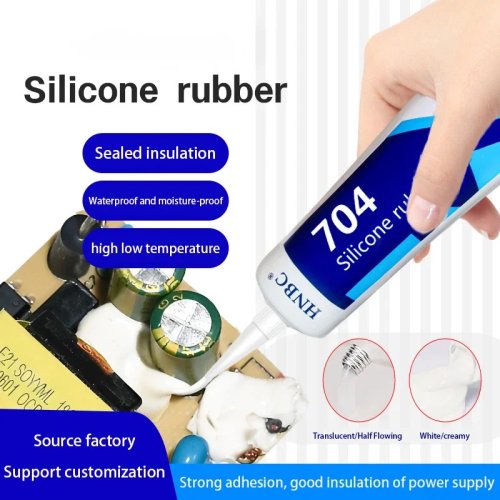 Mastic Silicone 704 – Résistant aux hautes températures, imperméable, isolant électrique
