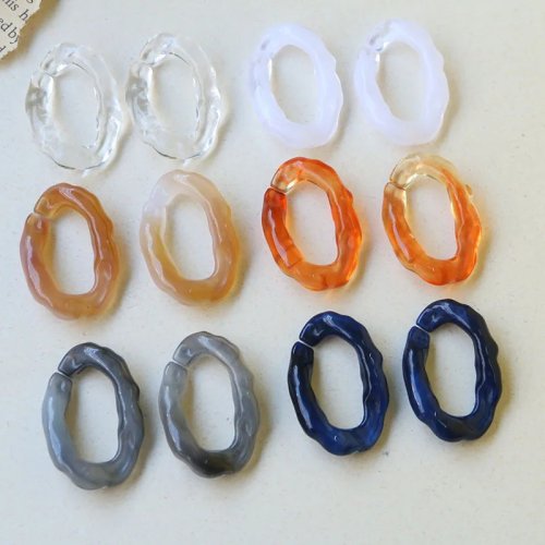 10 uds. dijes de acrílico hechos a mano, conectores huecos irregulares para hacer bisutería DIY, para collares y pendientes