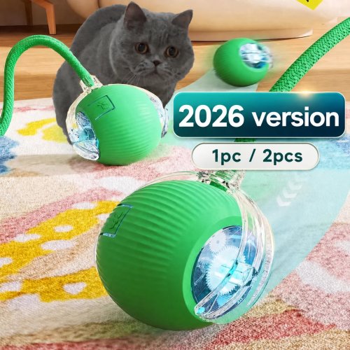 Palla Interattiva per Gatti che Rotola Automaticamente – Giocattolo Ricaricabile per Gattini
