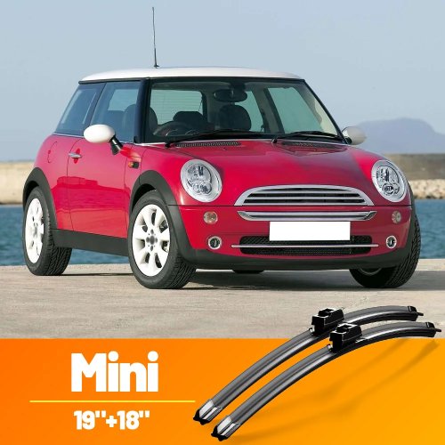 Escobillas limpiaparabrisas delanteras 19"+18" para Mini Cooper R50 R53 R56 F55 F56 F57 Clubman R55 Convertible R57