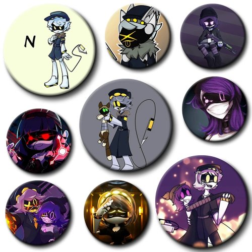 Pin de esmalte de Murder Drones 58mm - Broche de anime N V J con perrito lindo UZI Killers para mochila, accesorios y regalo