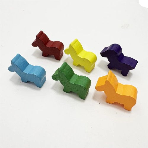 30 Stück 25x20x8mm Mini Holz Pferd Schachfiguren für Brettspiele