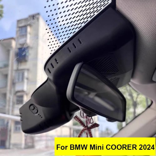 Dashcam 4K HD WiFi para BMW MINI Cooper/Cooper S/SE 2024-2025, Plug and Play, Estilo OEM, Sensor G e Controlo por App