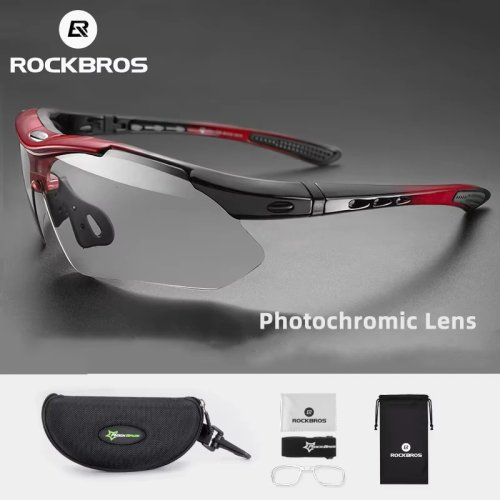 Окуляри для велосипеда ROCKBROS фотохромні UV400 - надлегкі спортивні окуляри для велосипеда, MTB та риболовлі