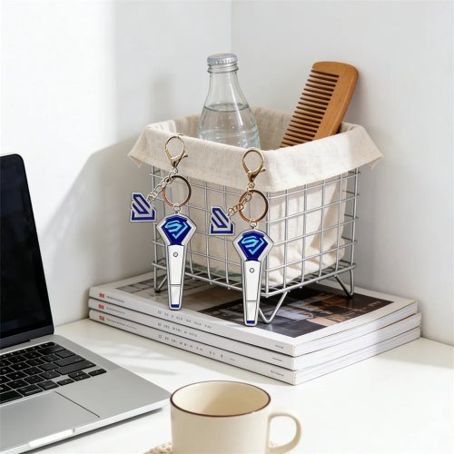 Móc chìa khóa acrylic Super Junior với móc treo đèn mini - DONGHAE, HEECHUL, KYUHYUN, LEETEUK - Quà tặng cho fan SJ