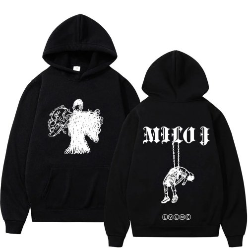 Hoodie Merch Tour Milo J La Vida Era Mas Corta 2026 Pria Wanita Lengan Panjang Longgar Kasual