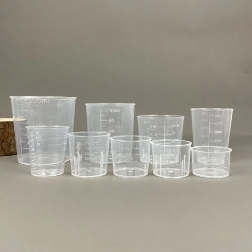 Clear Plastic Measuring Cup with Scale for Kitchen Baking, Transparent Graduated Mixing Jugs