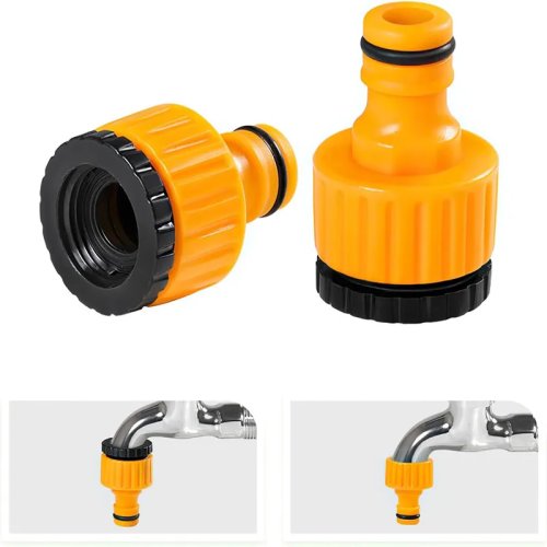Gartenhahn-Adapter, Schnellkupplungen, Wasserverteiler für Tropfbewässerung, 1/2" & 3/4", Außen-/Innengewinde, 3-8 Stück