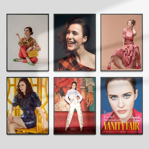 Poster Rachel Brosnahan, peinture sur toile moderne décoration murale