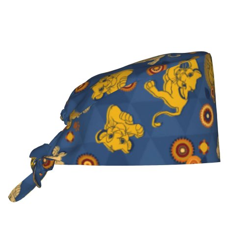 Gorro Quirúrgico Anime de El Rey León - Gorro de Operación de Caricatura para Hombres y Mujeres, Gorro de Laboratorio