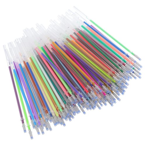 120 recambios de pluma de gel multicolor (glitter, neón, metálico, pastel) de 0.8 mm, tinta suave, para scrapbooking, dibujo y escritura