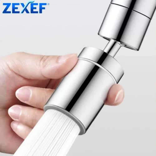 360° kraanadapter voor keuken met spuitfilter, spatscherm, verstelbare wastafeldouche