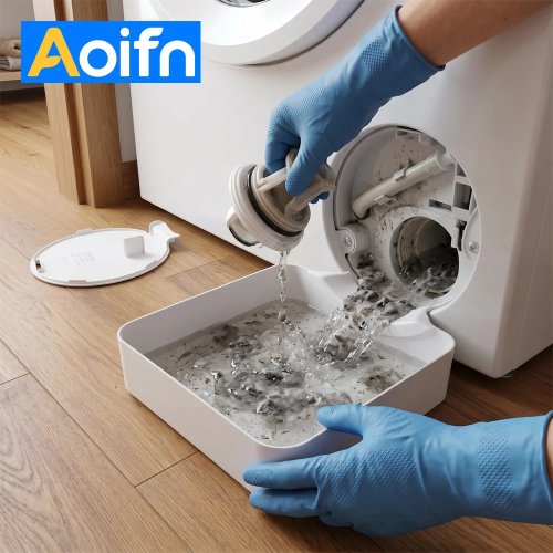 Aoifn صينية تصريف الغسالة، صينية تجميع الماء لغسالات التحميل الأمامي، حماية الأرضية