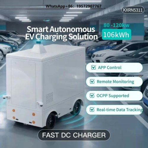 Nowa mobilna stacja ładowania dla samochodów z pilotem, pojemność 106kWh