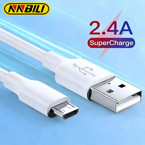 Micro USB Cable 2.4A Fast Charging Wire for Xiaomi Samsung Android USB Type C Data Cord