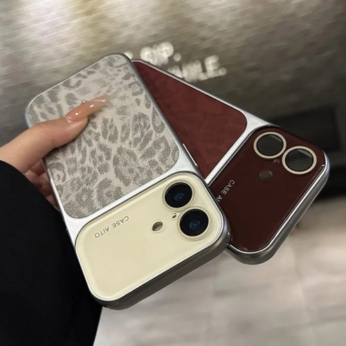 Coque de luxe rétro à motif léopard pour iPhone 17 16 15 14 Pro Max 13, résistante aux chocs, grande fenêtre pour caméra, finition mate