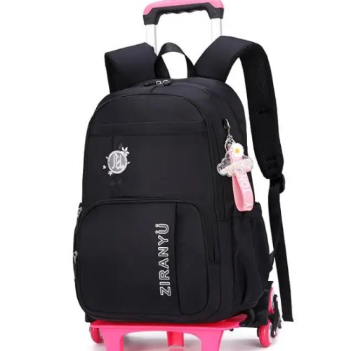 Kinder-Rollrucksack mit Rädern für Mädchen – Schulrucksack mit Rollen