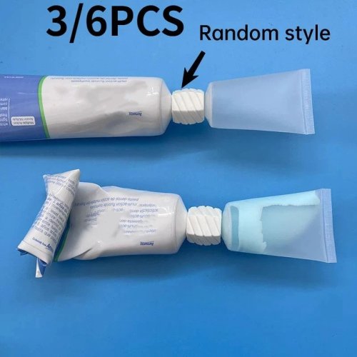 3/6 stuks lege zachte tubes 30ml, Herbruikbare reis cosmeticacontainers, Tandpasta dispenser voor op reis