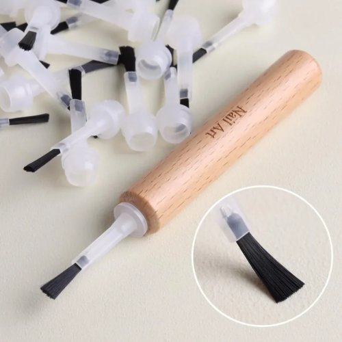 Profesjonalny zestaw pędzelków do zdobień paznokci z odłączanym drewnianym uchwytem - wielofunkcyjne pędzelki do lakieru, narzędzia do nail artu, akcesoria do paznokci