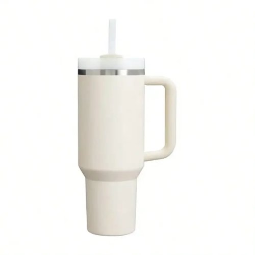 Tumbler ze stali nierdzewnej STY 1913 40 uncji, podwójna ścianka izolowana próżniowo, z uchwytem i słomką, idealny na napoje gorące i zimne, do podróży, domu, biura