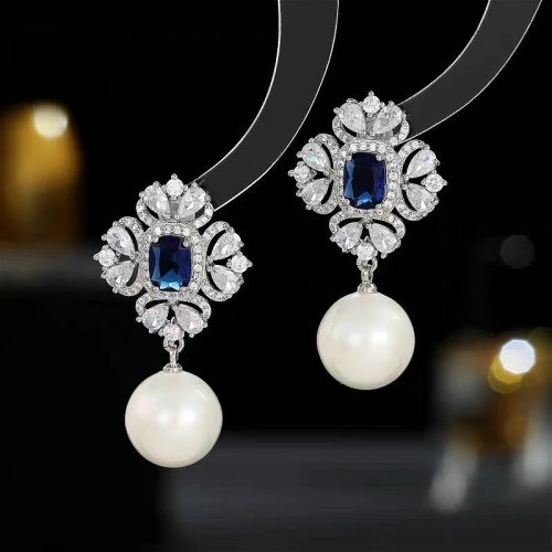 Brincos de prata 925 com pérola de água doce e zircão para mulher, delicados, uso diário, oferta