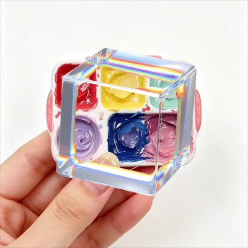 Mini draagbare nailart-mengpalet, meerdere vakjes, duurzaam, voor beginners en manicure-liefhebbers