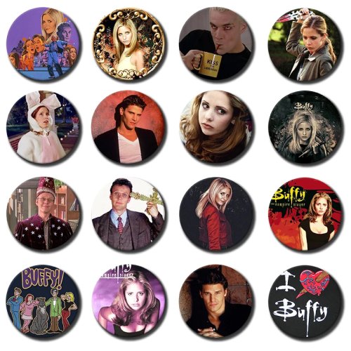 58mm Buffy Postrach wampirów Horror Serial TV Emaliowana przypinka – DIY Plakietka do ubrań, plecaka, kapelusza, broszka dodatek prezent