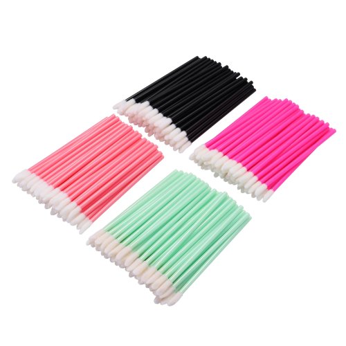 Applicateur à lèvres jetable à pointe douce, manche en plastique multicolore, pinceaux à gloss, applicateur de rouge à lèvres mini portable pour salon, voyage, cadeau de maquillage