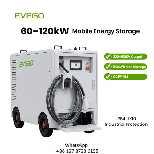 EVEGO CCS1 Tragbares EV-Ladegerät 60kW 100kWh Energiespeicher Schnellladestation DC für Elektroautos