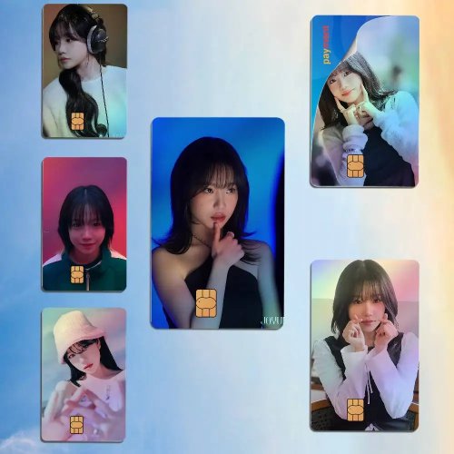 Stiker Kulit Kartu Iridescent Jo Yu-ri Aktor Korea untuk Kartu JCB, Bus, Metro, Debit, Bank