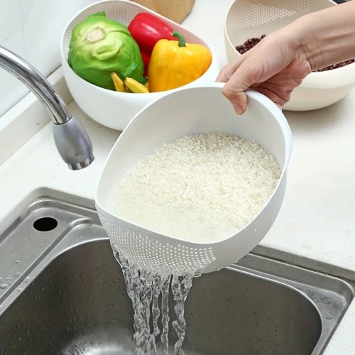 Colador de arroz, escurridor de frutas y verduras, colador de cocina multiusos