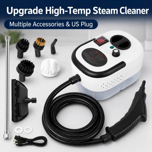 Pembersih Uap Genggam Portabel 2500W Suhu Tinggi dengan Banyak Aksesori, Steker AS 110V