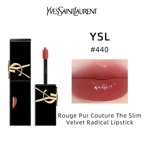 YSL Rouge Pur Couture The Slim Velvet Radical Batom #440 5,5 g, Cosméticos de maquilhagem originais para mulher, Sephora