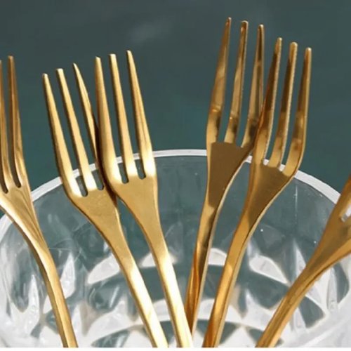 Set de 6 Cucharas de Acero Inoxidable de Navidad, Estilo Nórdico