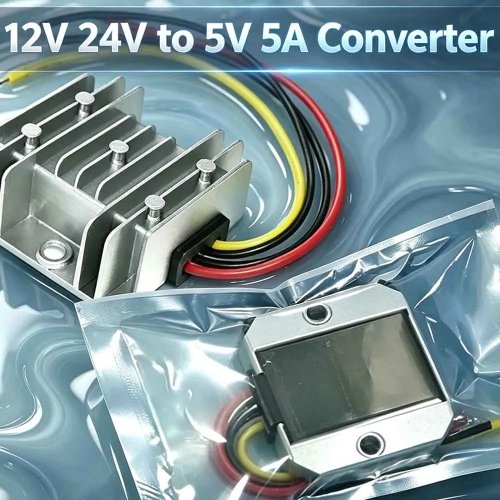 Convertitore DC/DC 12V/24V a 5V 5A/10A Alimentatore Switching per Golf Cart, Barca, Luce LED