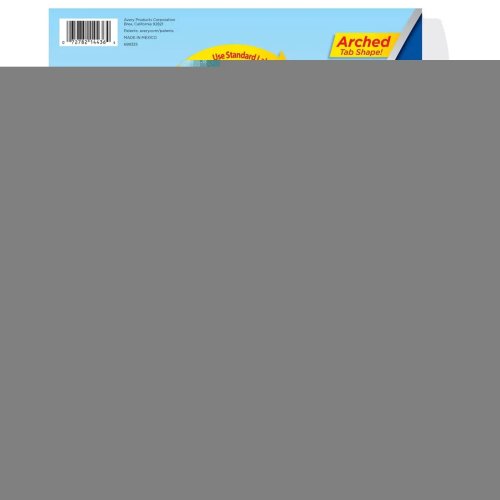 Set van 5 scheidingsbladen, bedrukbaar, met grote tabs, witte labels, 12,5" x 9,125", papier