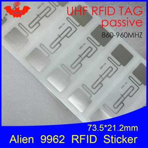 Nhãn dán RFID UHF, Alien 9962, wet inlay, 860-960 MHz, Higgs9, EPC Gen2, thẻ thụ động